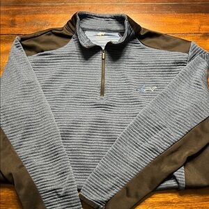 Men's blue and black Quarter-Zip Sweater